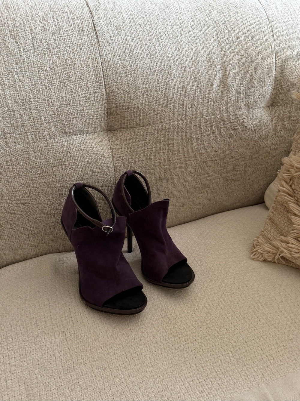 Balenciaga Purple Suede Heels — EU 39